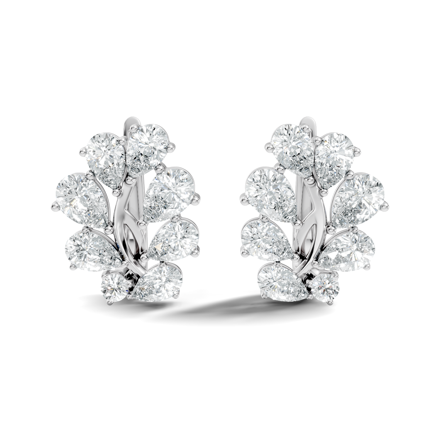 Aurelia Cascade Lab-Grown Diamond Earrings in 925 sterling silver - 3.58 CTW - GJSER-03-925-LAB