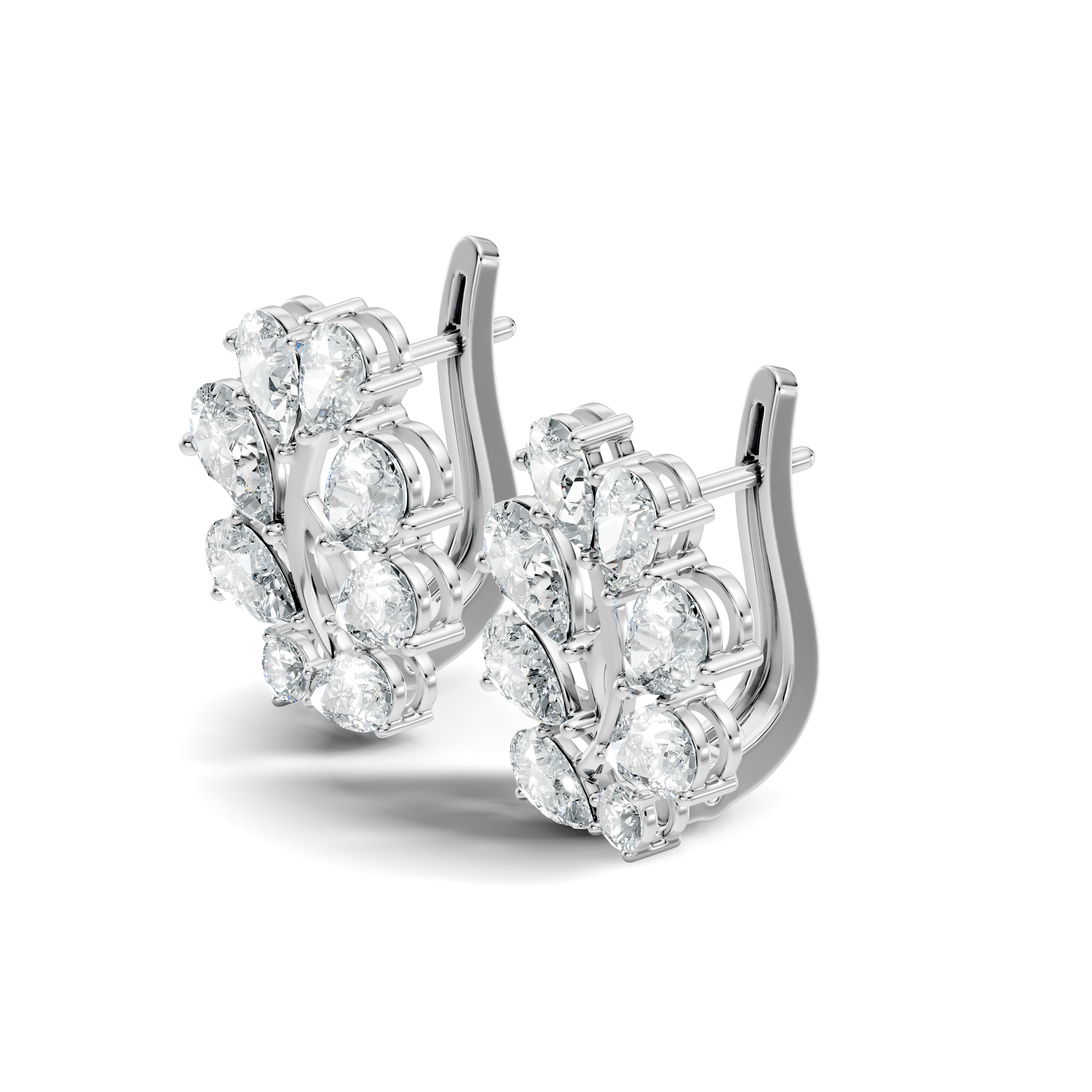 Aurelia Cascade Lab-Grown Diamond Earrings in 925 sterling silver - 3.58 CTW - GJSER-03-925-LAB