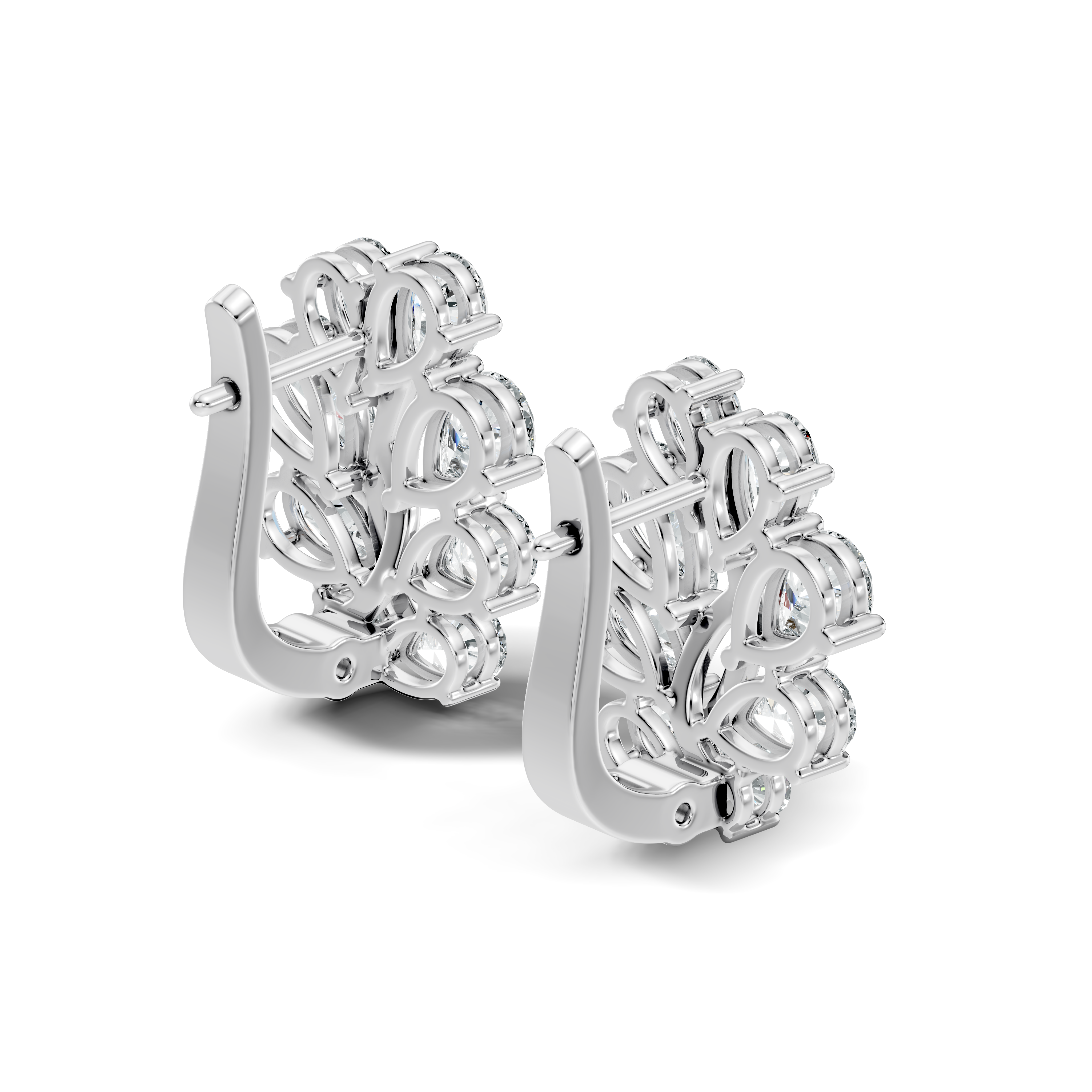 Aurelia Cascade Lab-Grown Diamond Earrings in 925 sterling silver - 3.58 CTW - GJSER-03-925-LAB