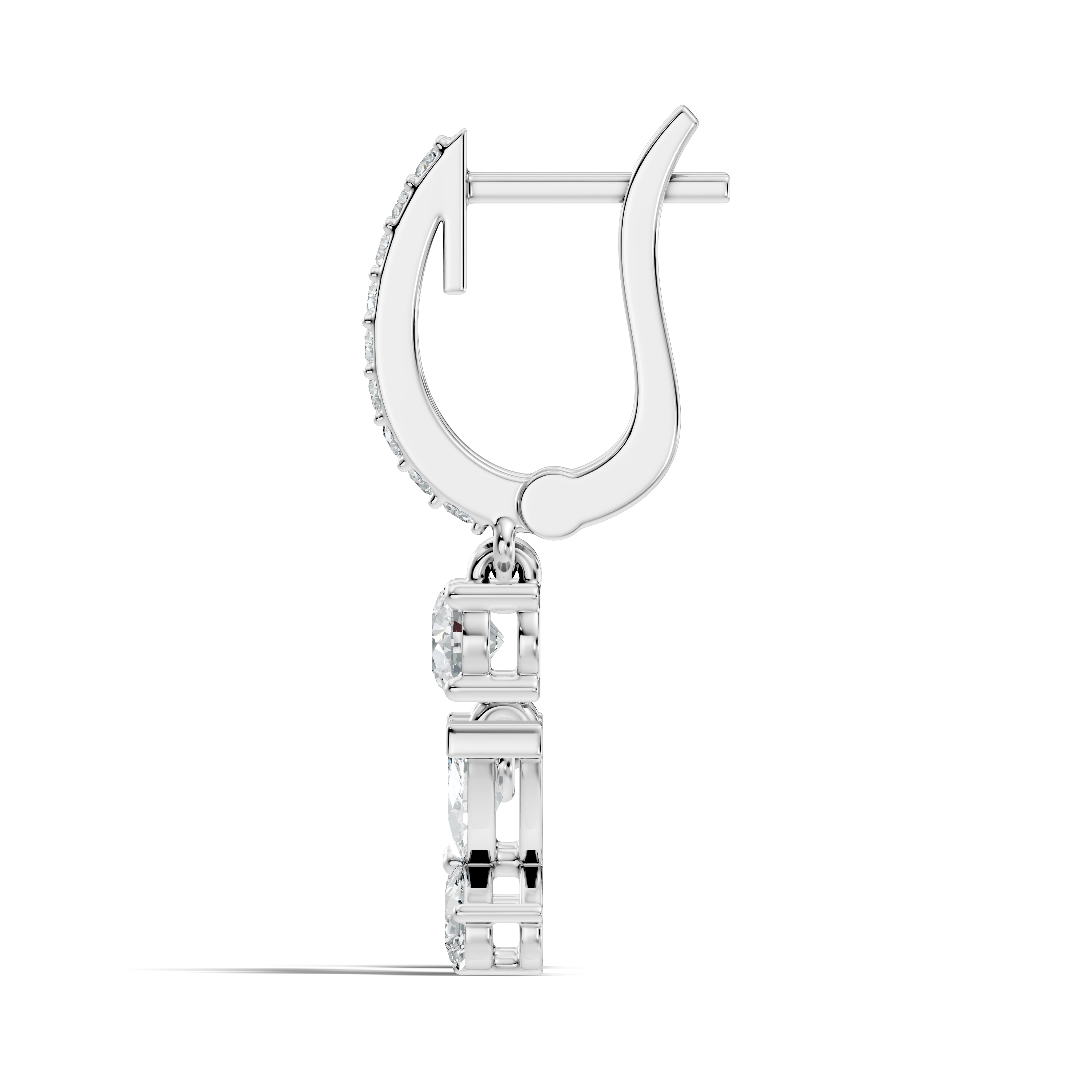 Lunara Bloom Lab-Grown Diamond Earrings in 925 sterling silver - 1.848 CTW - GJSER-17-925-LAB