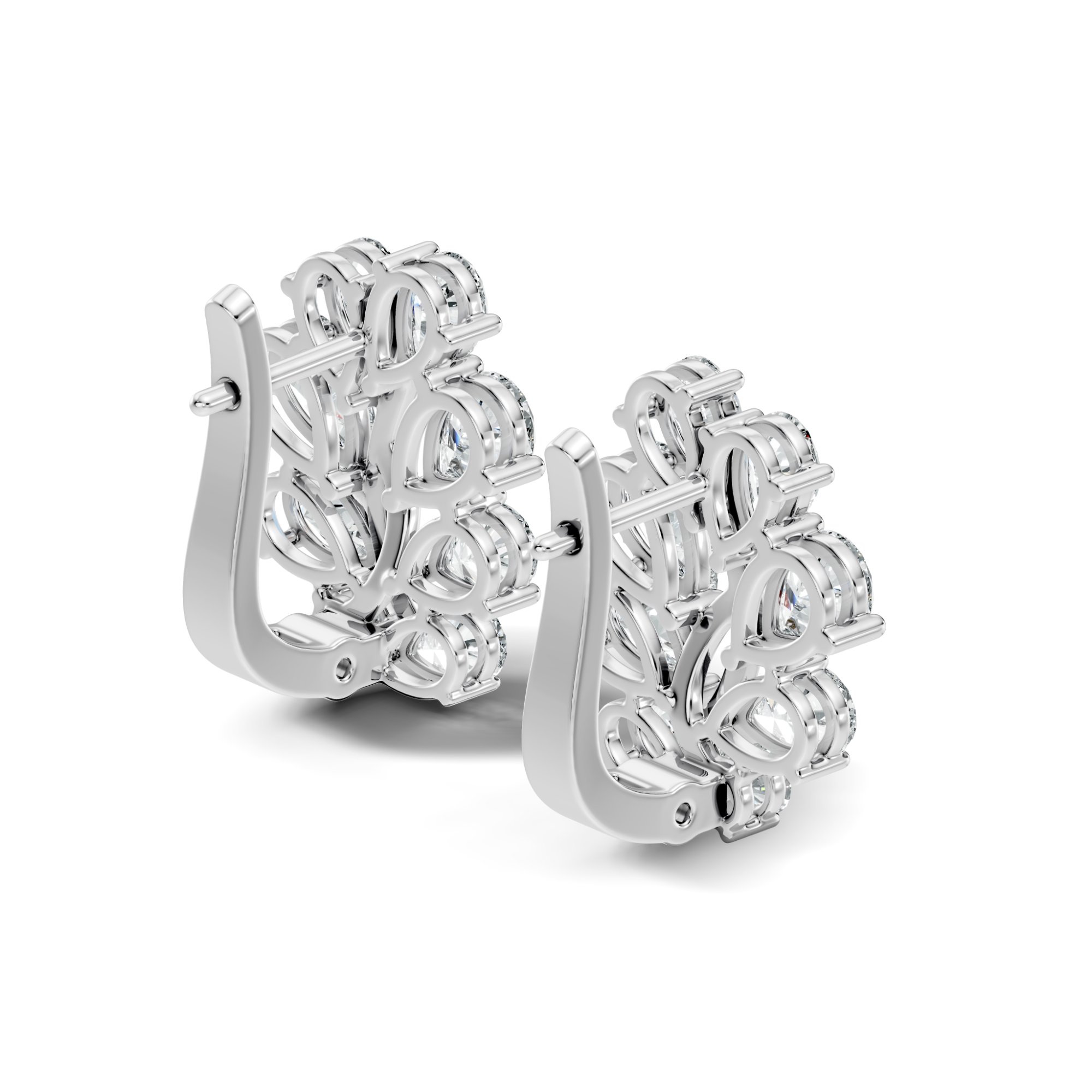 Aurelia Cascade Lab-Grown Diamond Earrings in 925 sterling silver - 3.58 CTW - KJLP-ER-20001-S925-LG