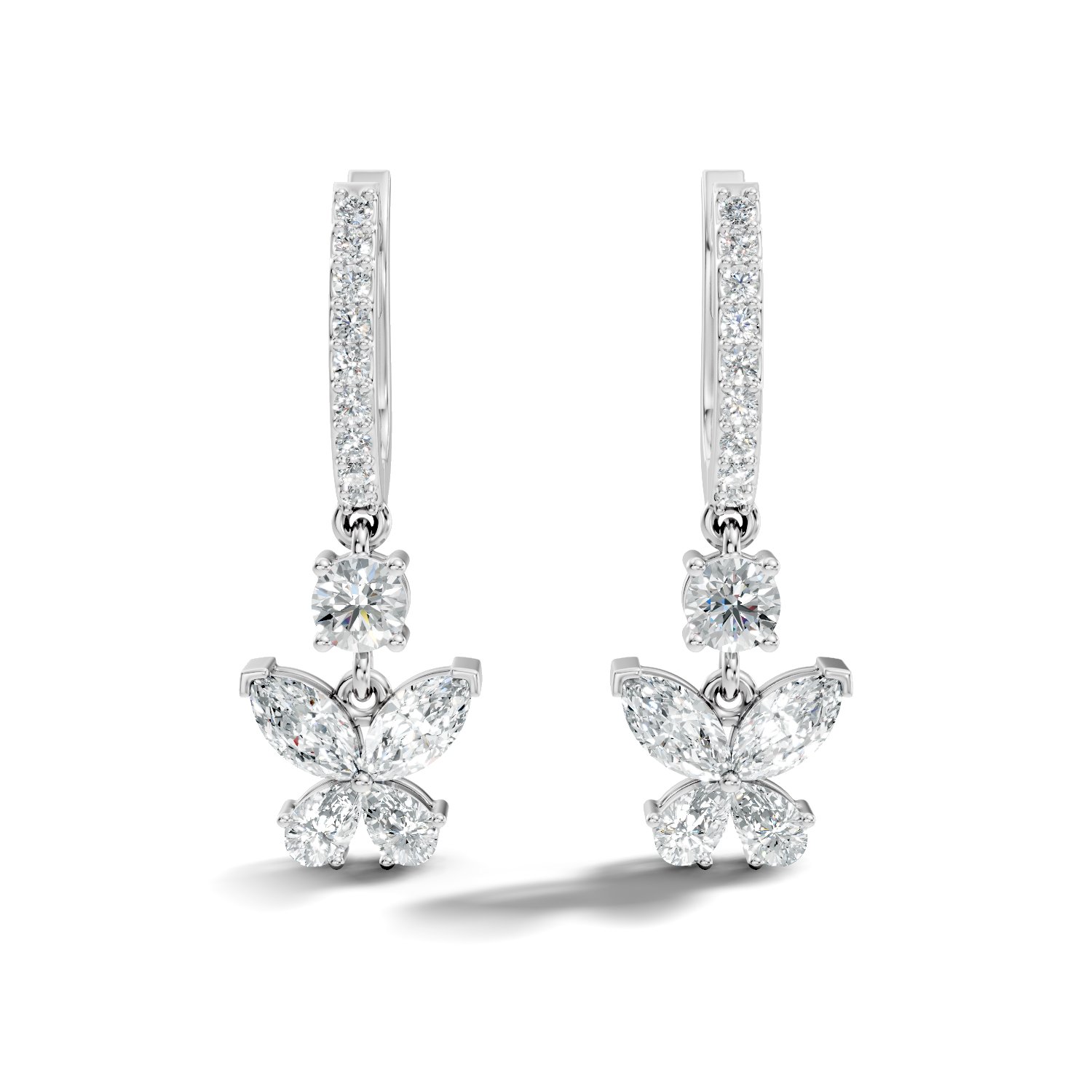 Lunara Bloom Lab-Grown Diamond Earrings - 1.848 CTW - KJLP-ER-20003-S925-LG