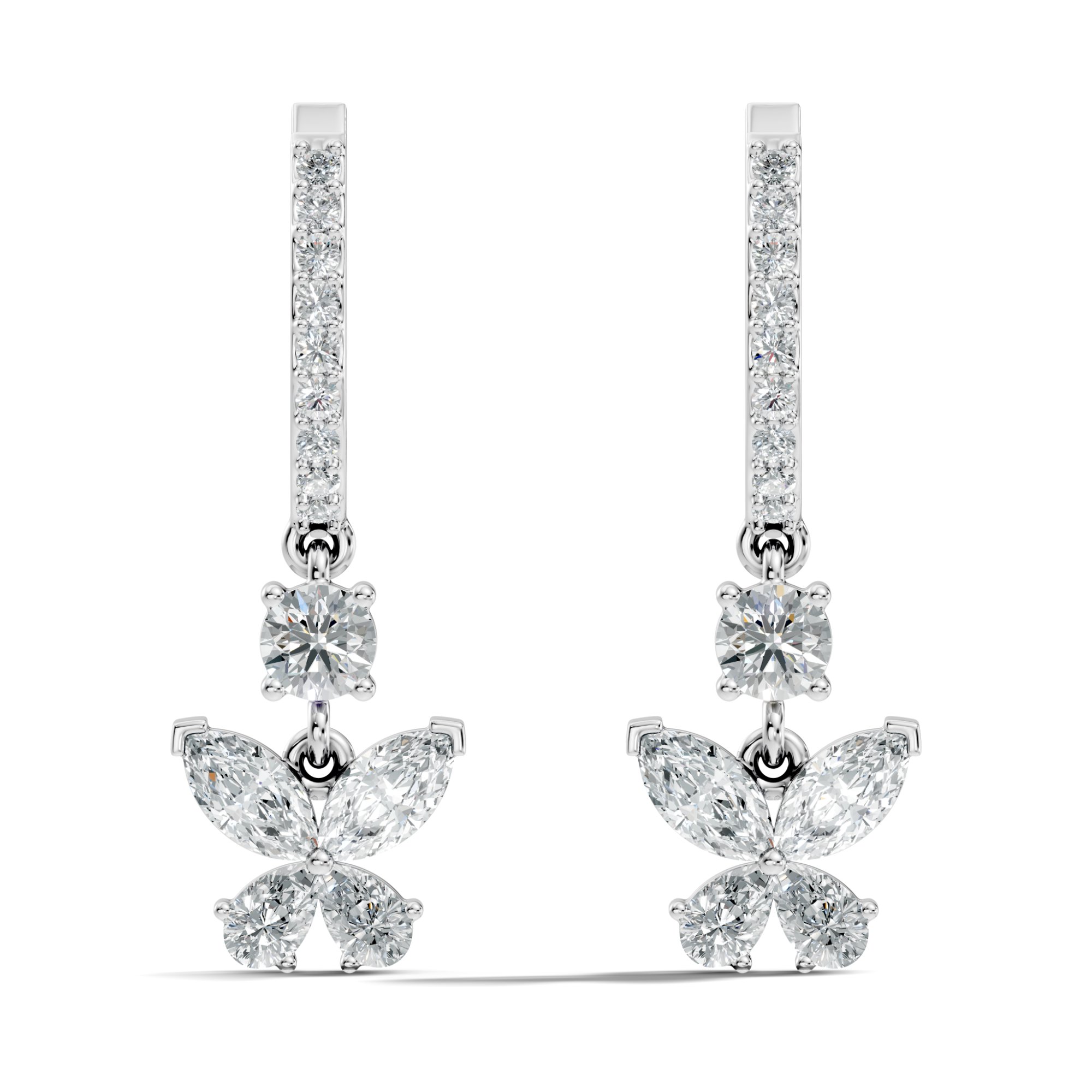 Lunara Bloom Lab-Grown Diamond Earrings - 1.848 CTW - KJLP-ER-20003-S925-LG