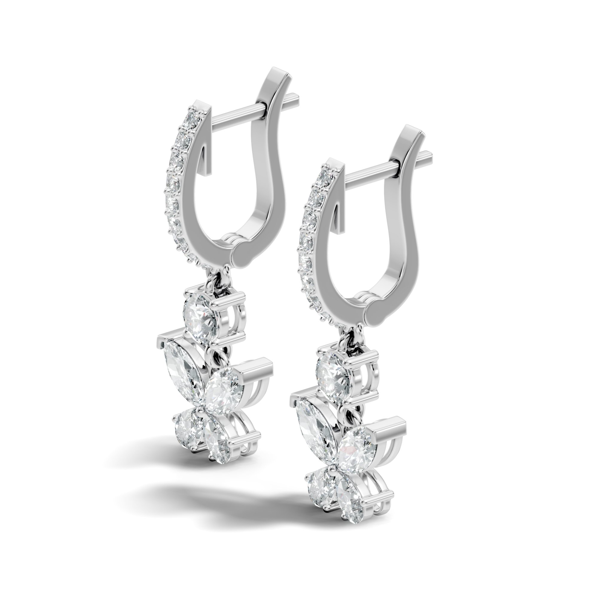 Lunara Bloom Lab-Grown Diamond Earrings - 1.848 CTW - KJLP-ER-20003-S925-LG