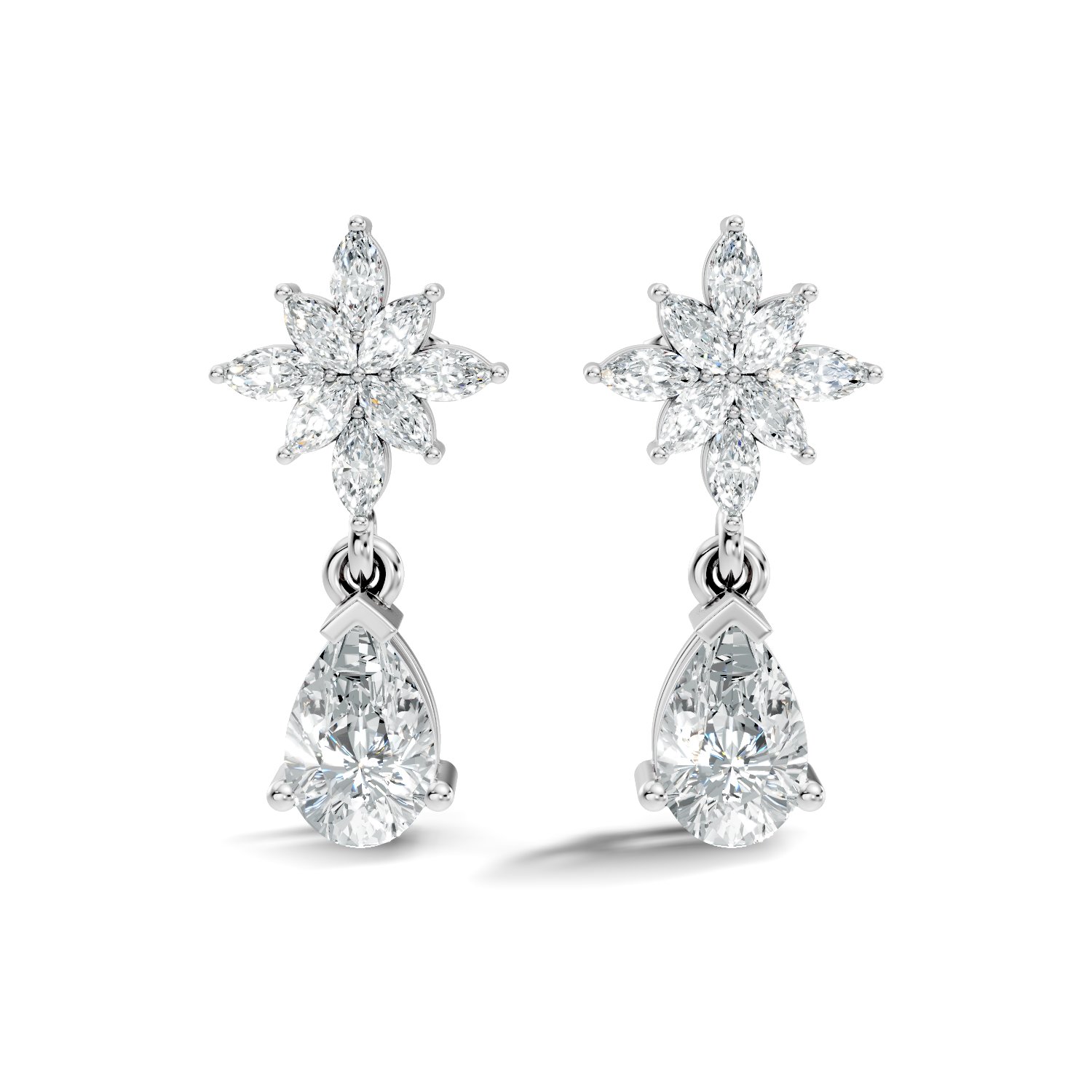 Sylvara Drop Lab-Grown Diamond Earrings - 1.35 CTW - KJLP-ER-20004-S925-LG