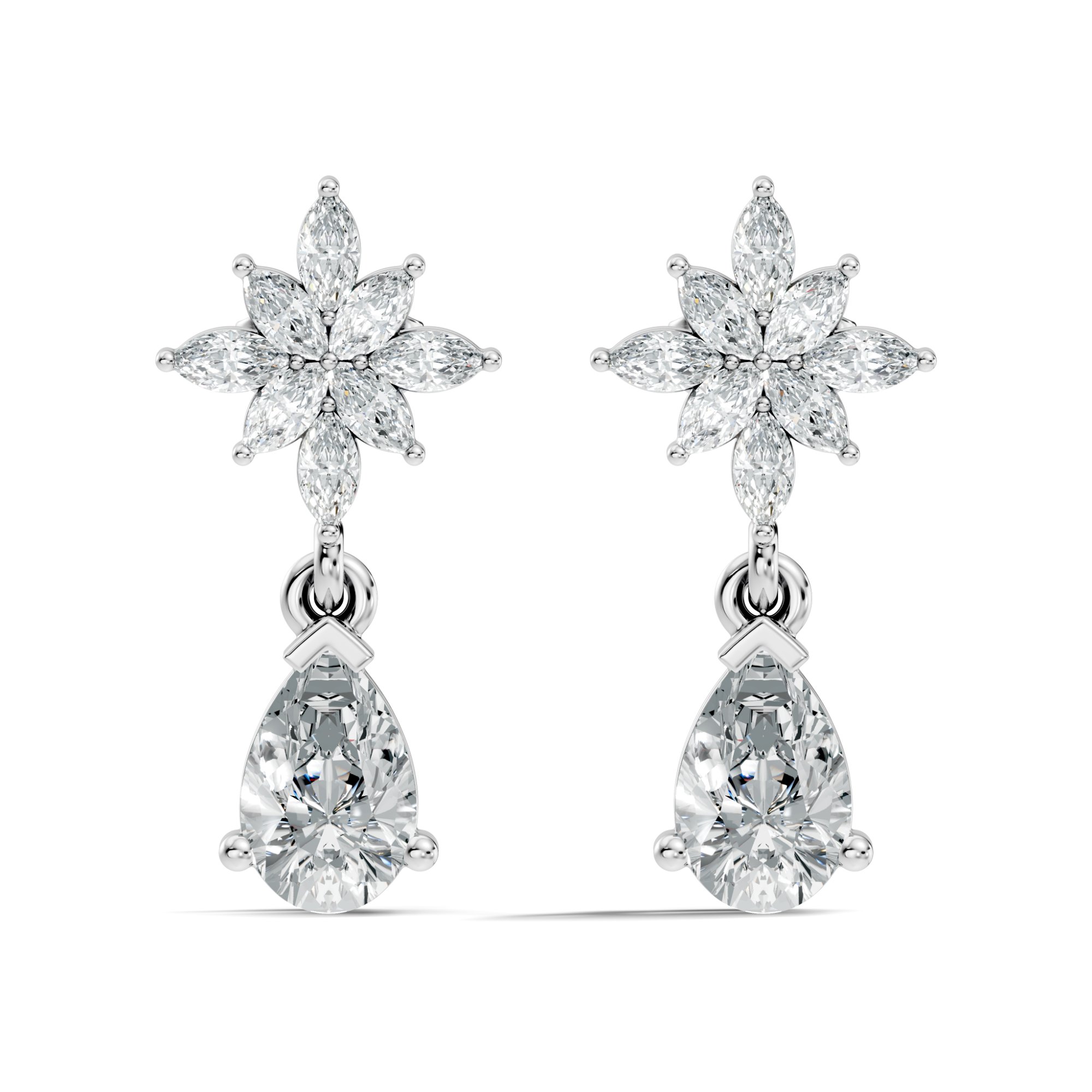 Sylvara Drop Lab-Grown Diamond Earrings - 1.35 CTW - KJLP-ER-20004-S925-LG