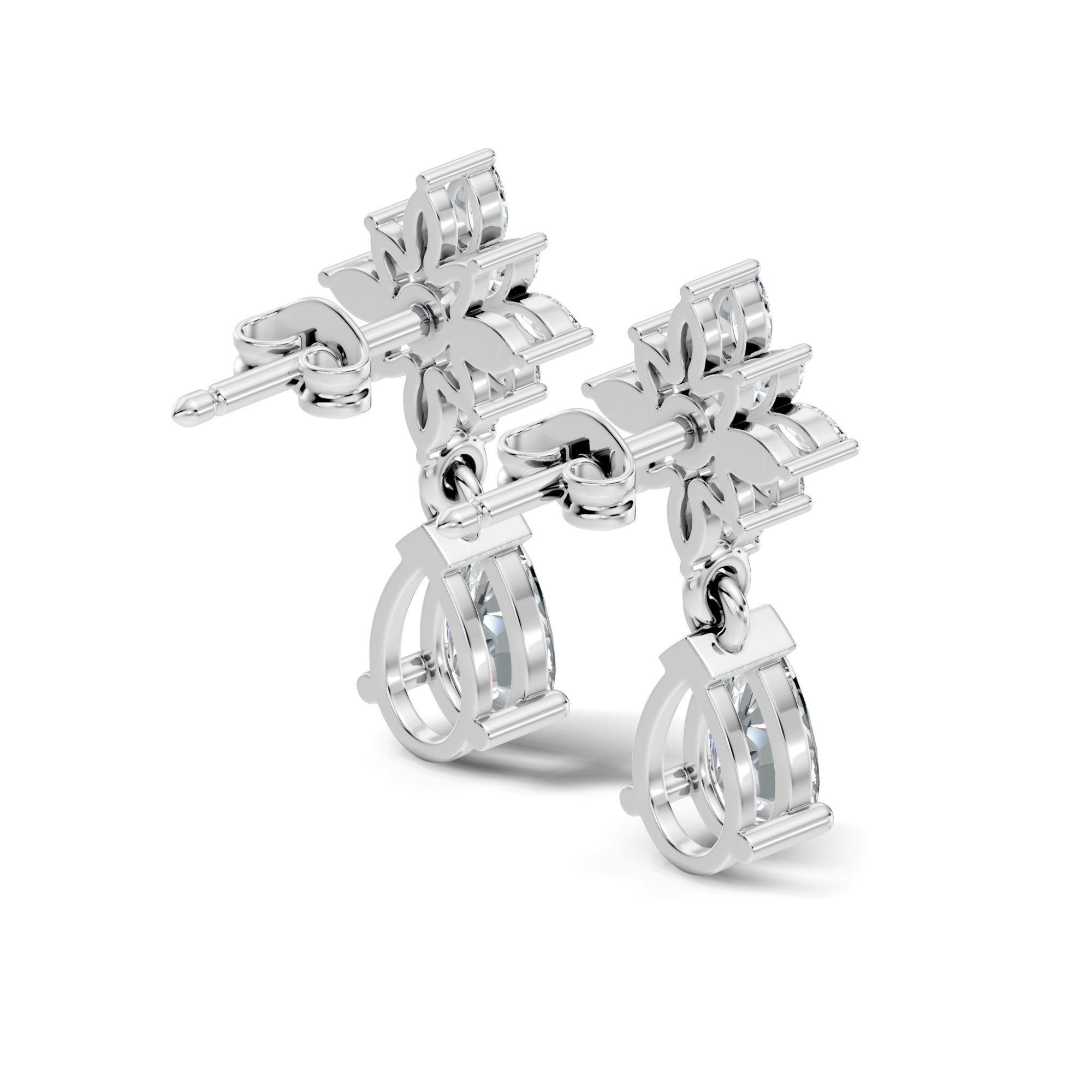 Sylvara Drop Lab-Grown Diamond Earrings - 1.35 CTW - KJLP-ER-20004-S925-LG