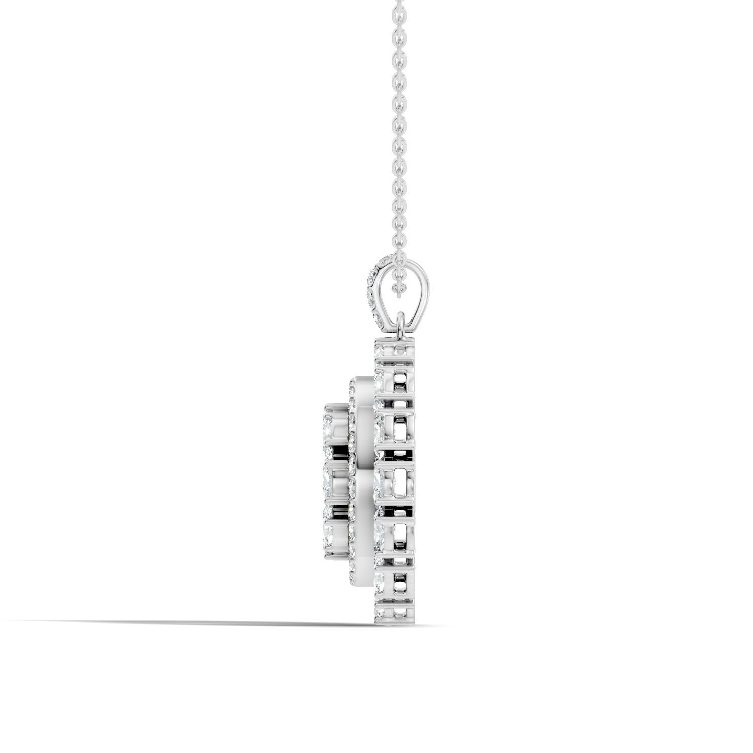 Elaris Eternal Orbit Oval & Round Lab-Grown Diamond Pendant  (3.85 CTW) - KJLP-NK-30005-S925-LG
