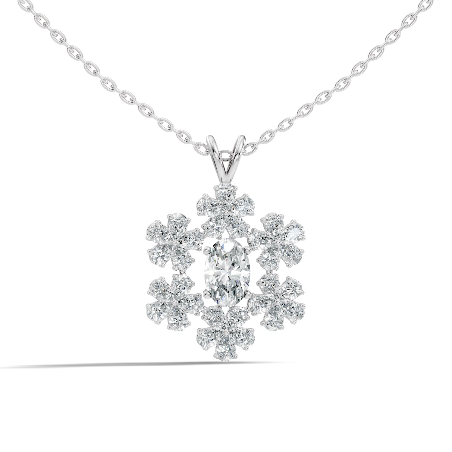 Lysandra Garden Lab-Grown Diamond Pendant - 1.94 CTW - KJLP-NK-30004-S925-LG