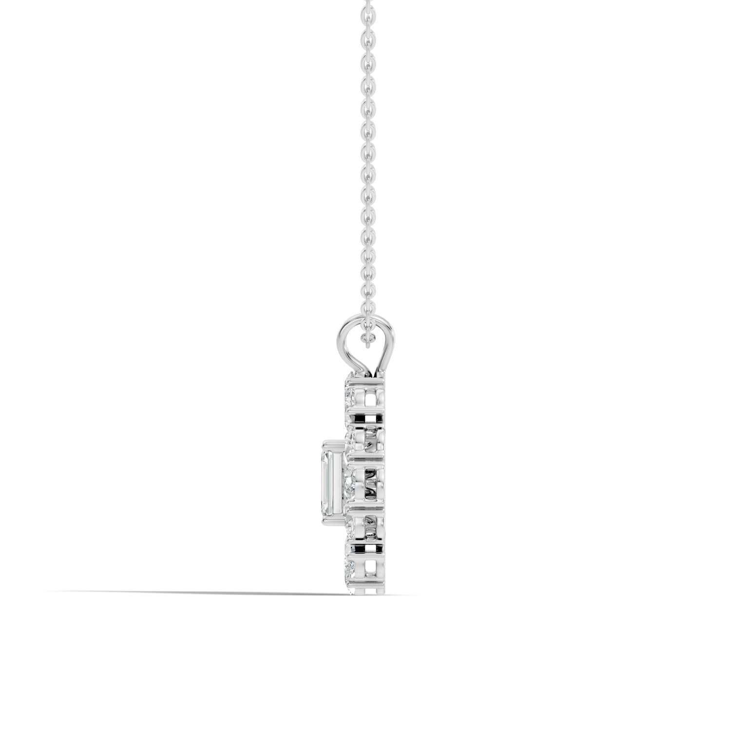 Zafira Halo Lab-Grown Diamond Pendant - 2.39 CTW - KJLP-NK-30003-S925-LG