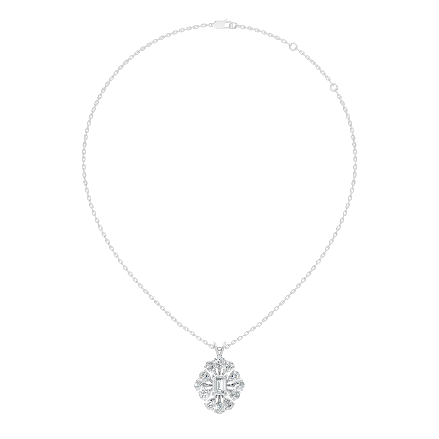 Rosaline Trellis Lab-Grown Diamond Pendant - 3.62 CTW - KJLP-NK-30002-S925-LG