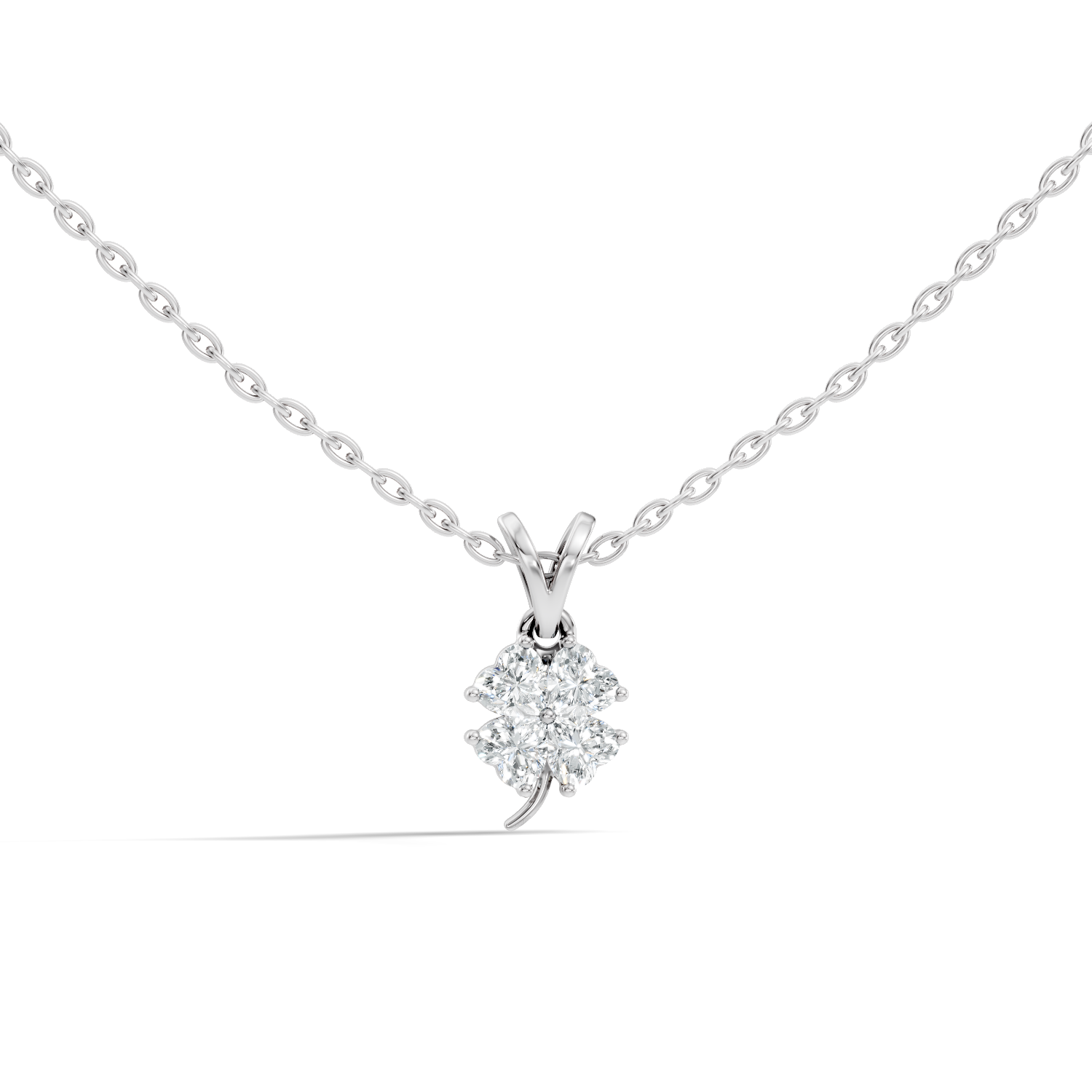 Amora Clover Lab-Grown Diamond Pendant - 0.38 CTW - KJLP-NK-30001-S925-LG