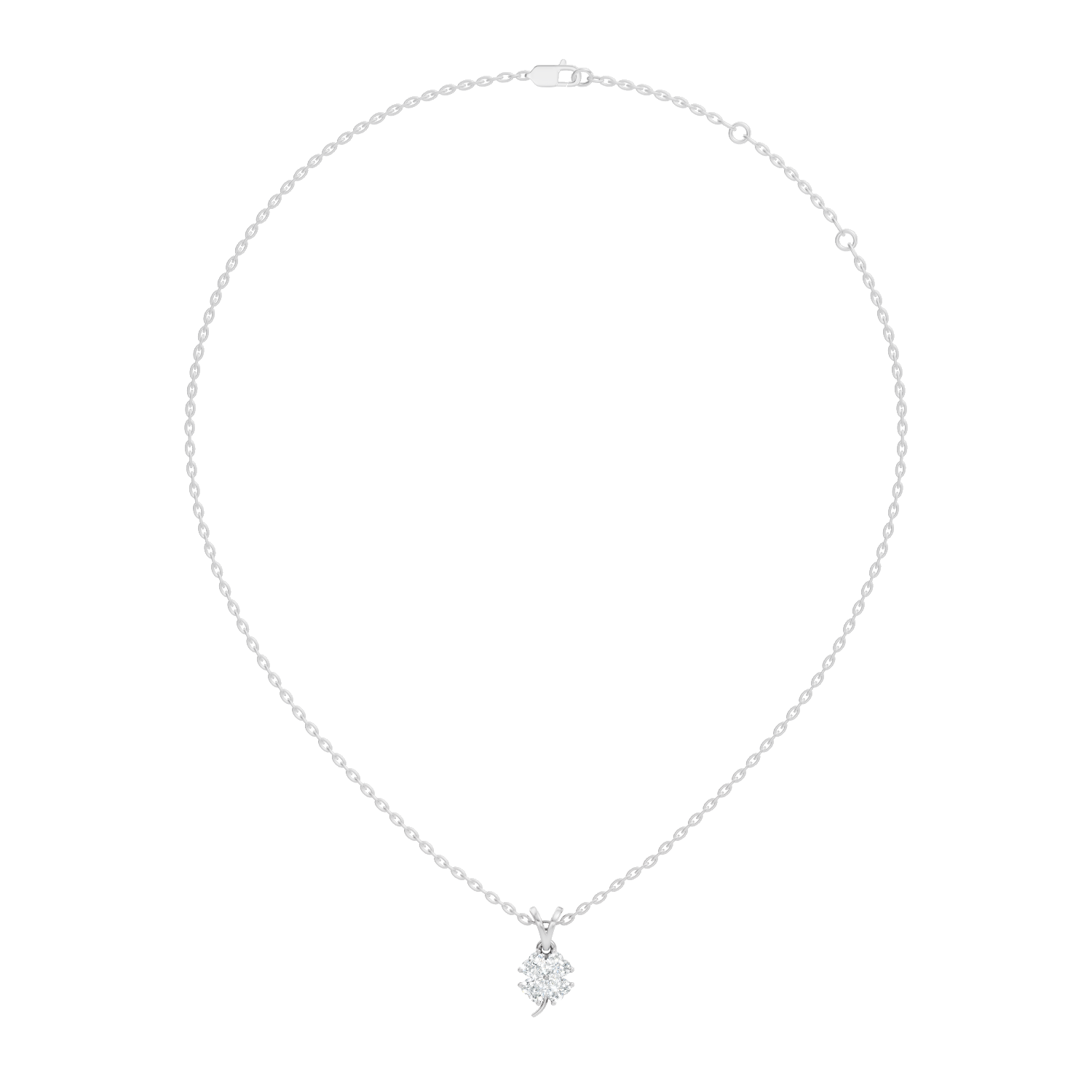 Amora Clover Lab-Grown Diamond Pendant - 0.38 CTW - KJLP-NK-30001-S925-LG