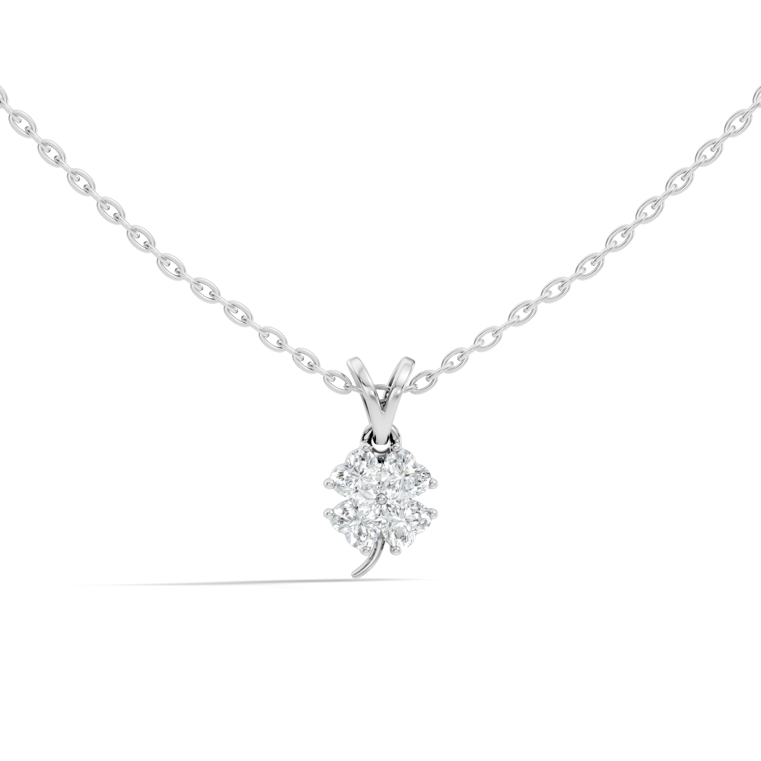 Amora Clover Lab-Grown Diamond Pendant - 0.38 CTW - KJLP-NK-30001-S925-LG