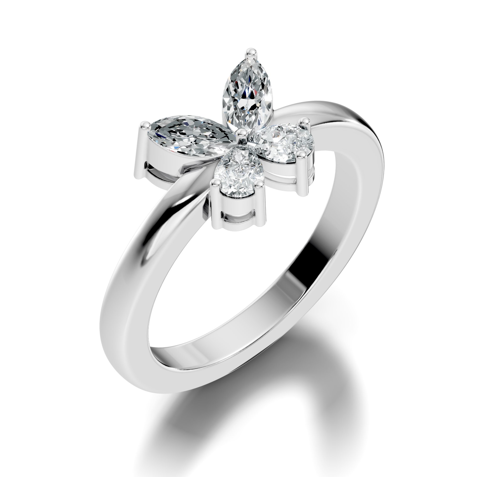 Elara Trio Lab-Grown Diamond Ring - 0.64 CTW - KJLP-RG-10003-S925-LG