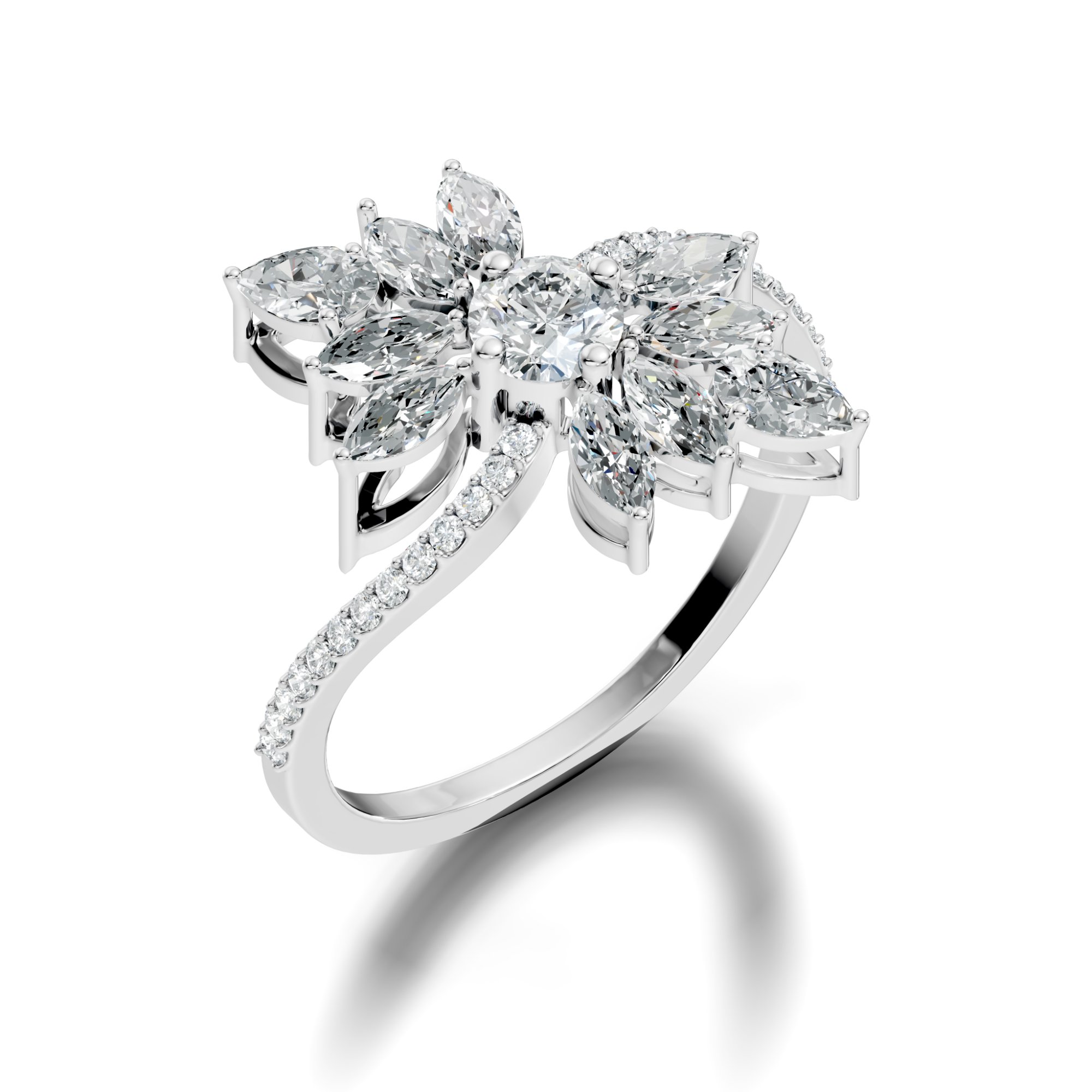 Astraea Burst Lab-Grown Diamond Ring - 1.04 CTW - KJLP-RG-10002-S925-LG