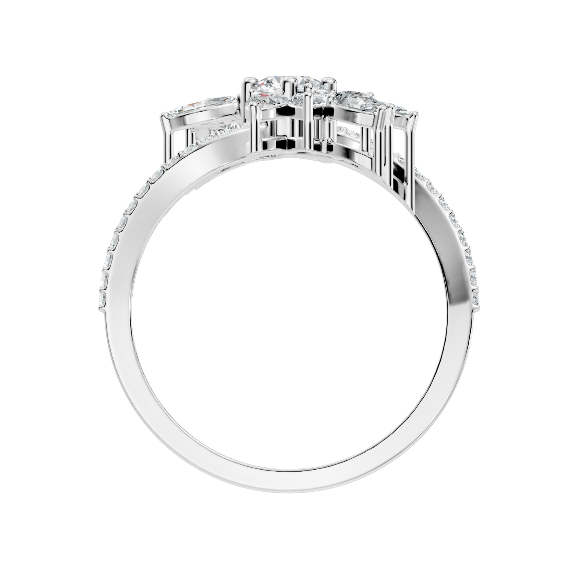 Florienne Bypass Lab-Grown Diamond Ring - 1.538 CTW - KJLP-RG-10001-S925-LG