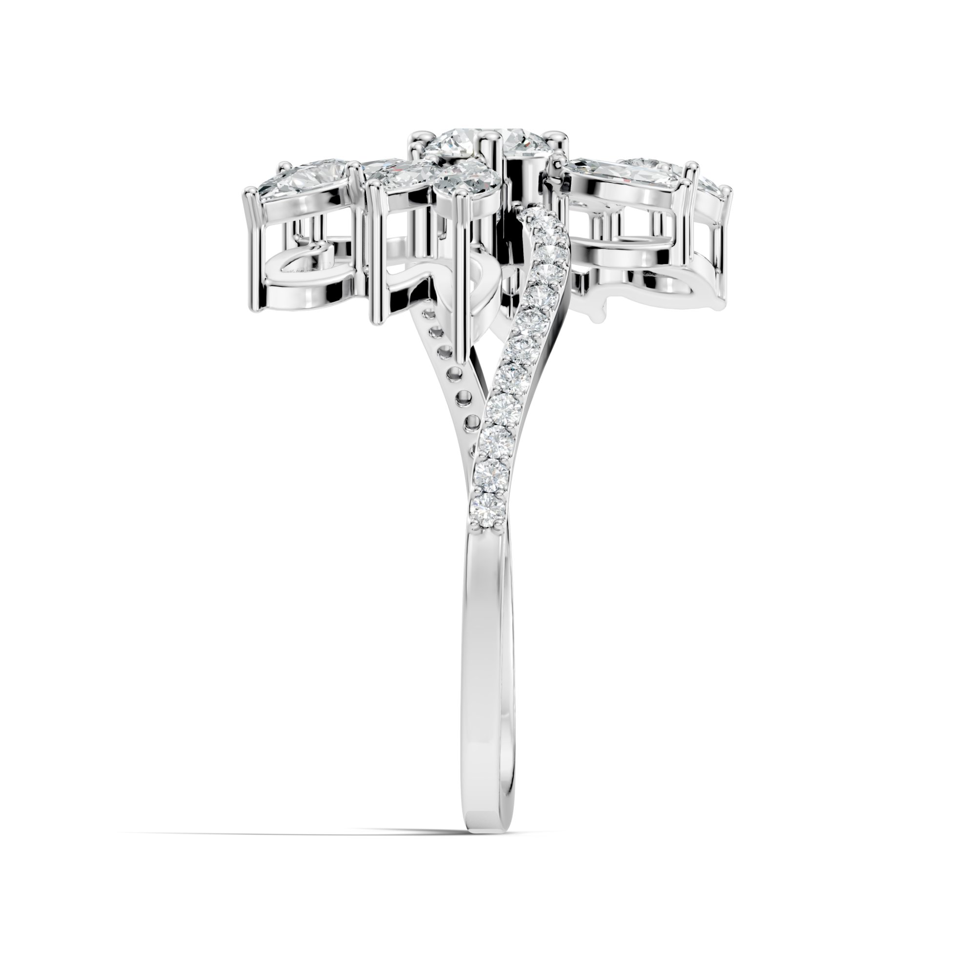 Florienne Bypass Lab-Grown Diamond Ring - 1.538 CTW - KJLP-RG-10001-S925-LG