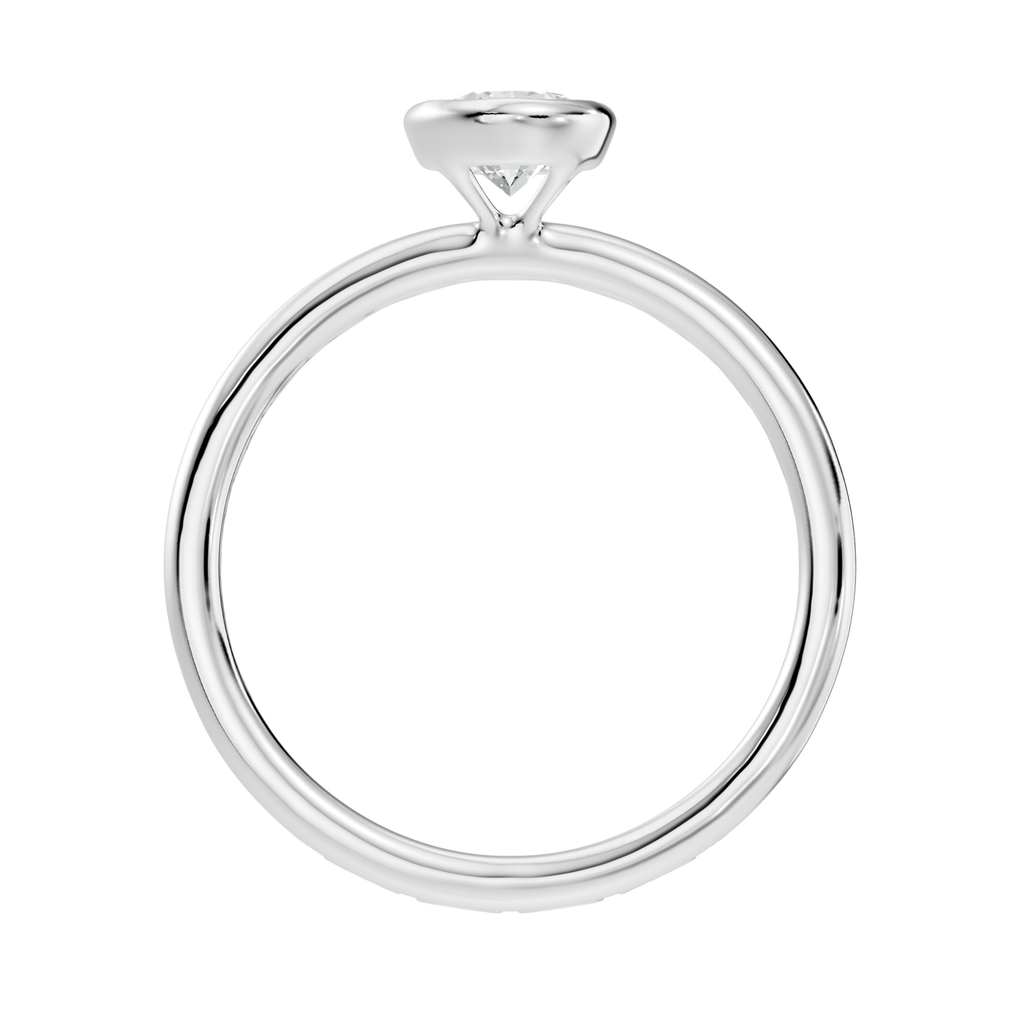 Ovelisse Bezel Orbit Oval & Round Lab-Grown Diamond Engagement Ring (1.525 CTW) - KJLP-RG-10007-S925-LG