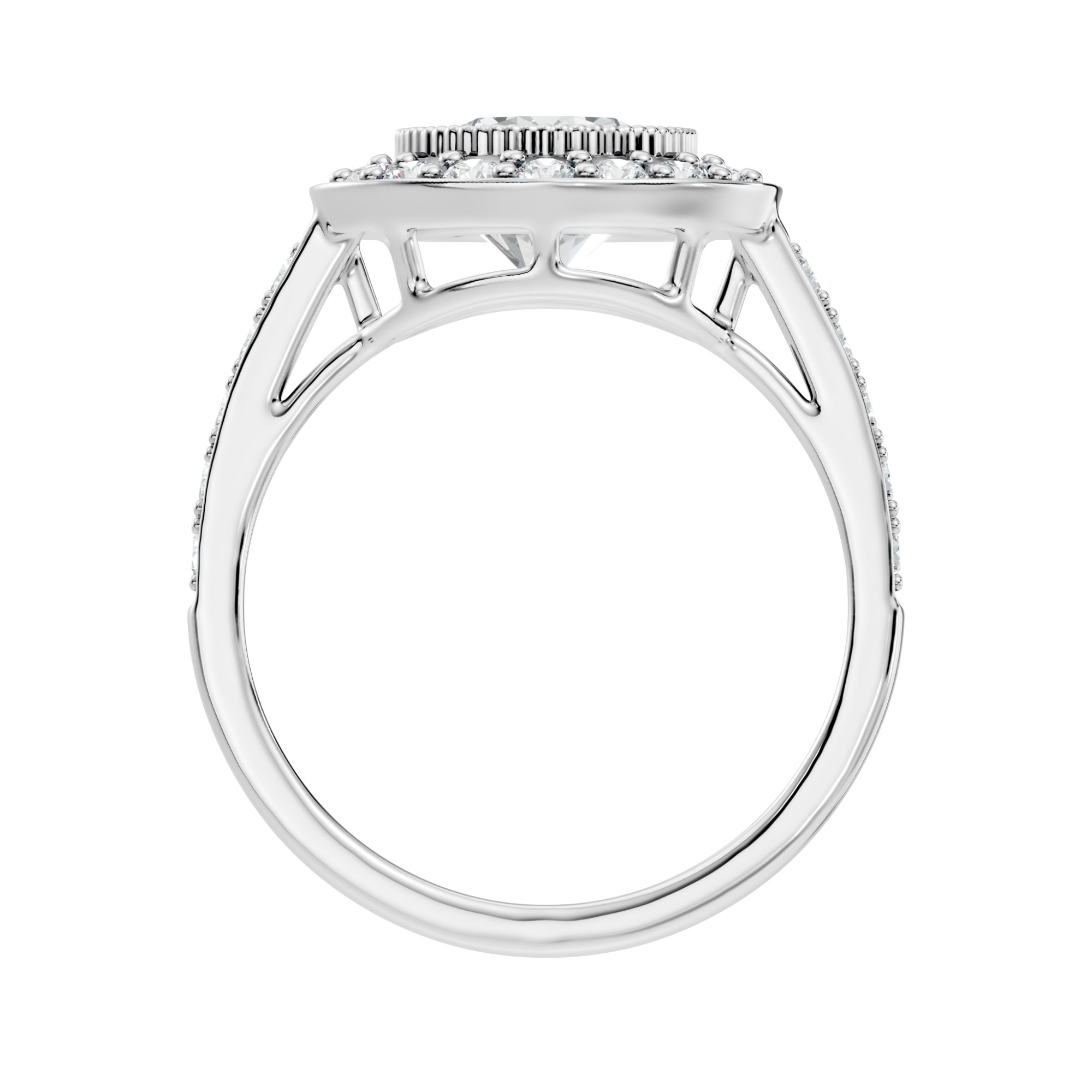 Aureline Double Halo Round Lab-Grown Diamond Engagement Ring (2.78 CTW) - KJLP-RG-10006-S925-LG