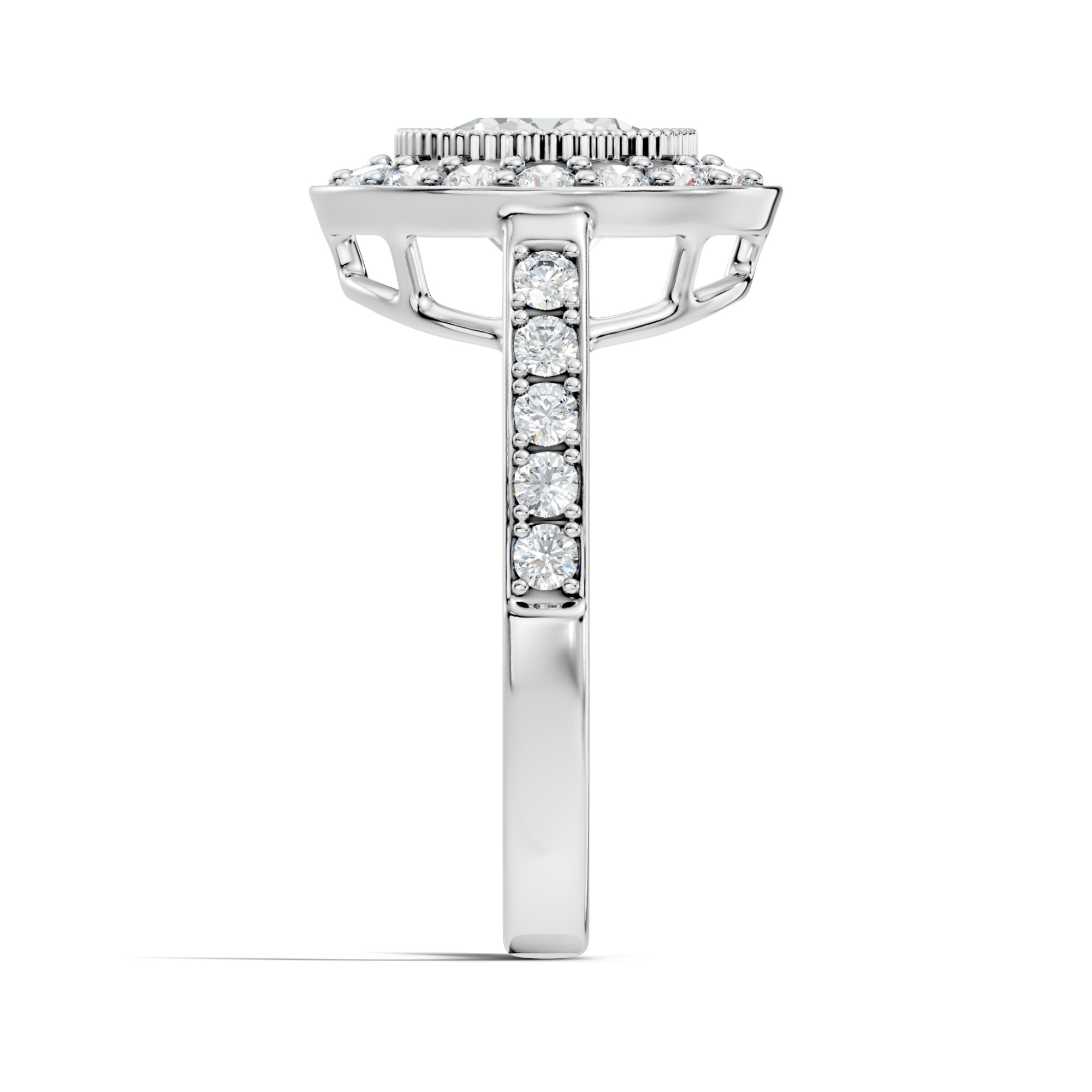Aureline Double Halo Round Lab-Grown Diamond Engagement Ring (2.78 CTW) - KJLP-RG-10006-S925-LG
